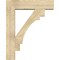 Ekena Millwork Merced Block Rough Sawn Bracket w/ Offset Brace, Douglas Fir, 8"W x 32"D x 40"H BKT0806X32X40MRC05RDF - alternate 2